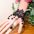 Facotry encantos accesories tela al por mayor FC-12 black dimamond infinito pulsera